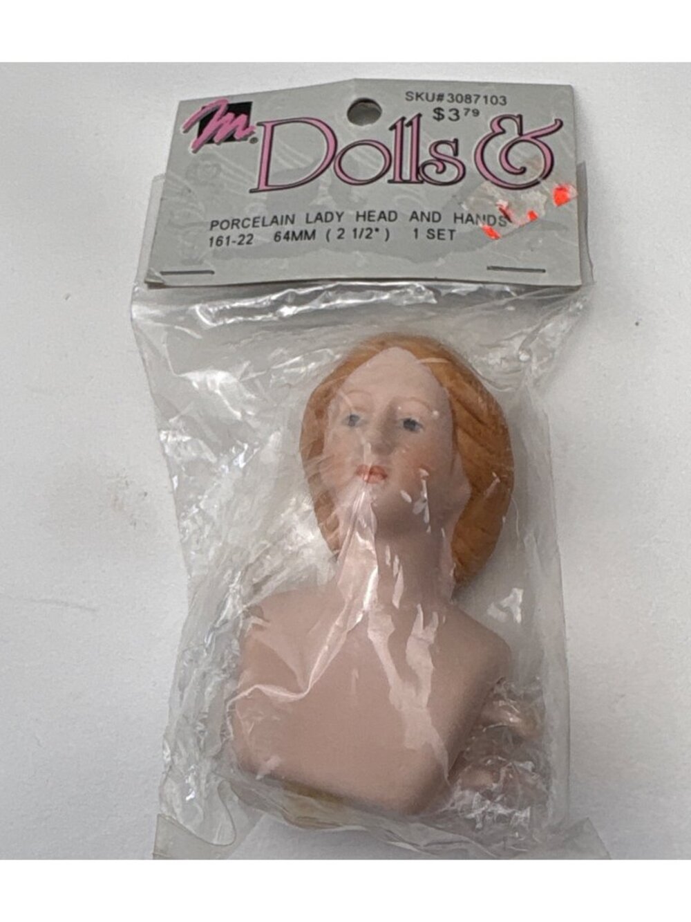 Porcelain Lady Head & Hands Set 1 3/4" By Mangelsens Craft Supplies Dolls